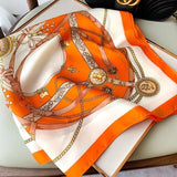 2024 Silk Square Scarf – Elegant Satin Bandana for Women