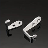 Ganchos de pared de acero inoxidable resistentes con doble orificio de 8/4 piezas, autoadhesivos e impermeables para baño.
