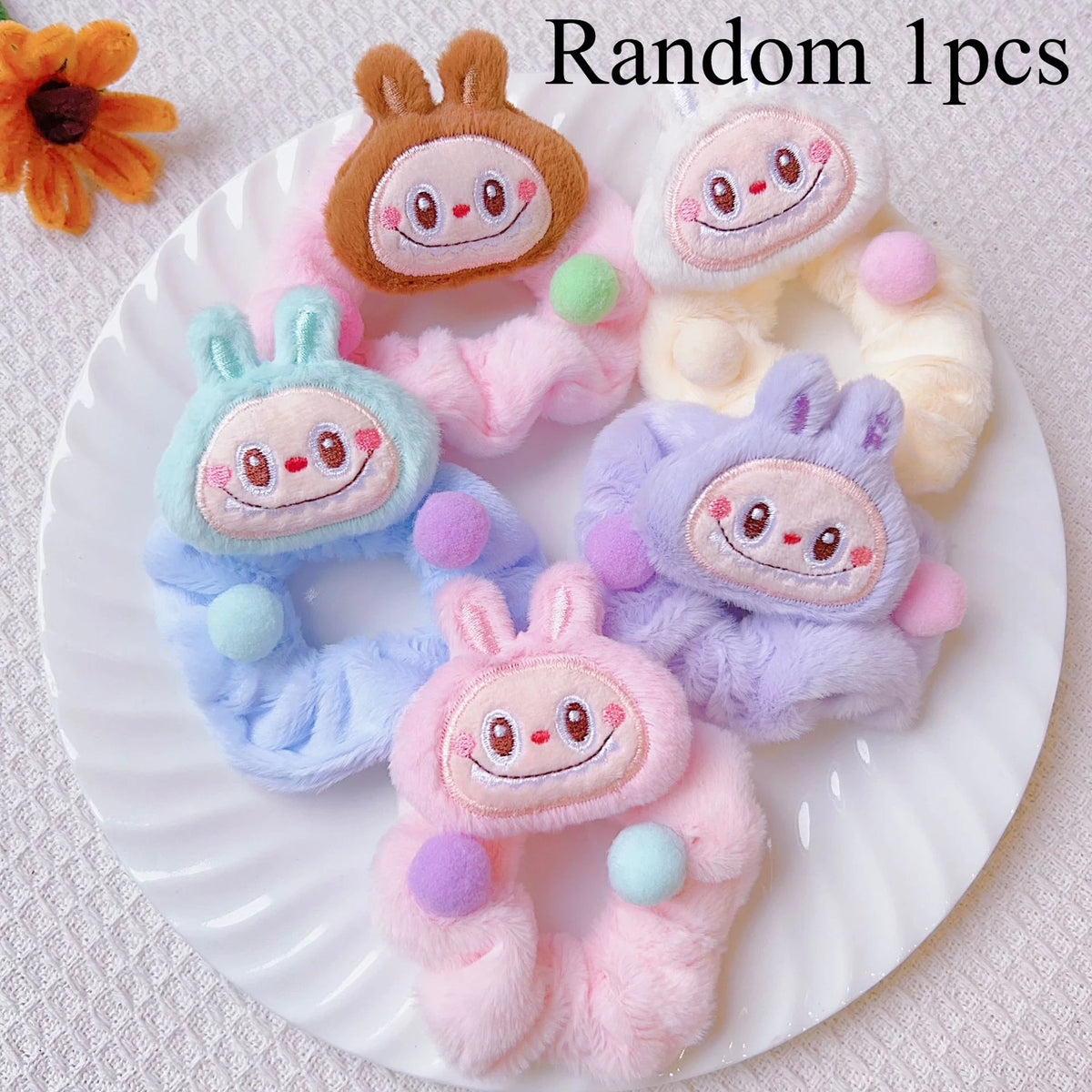 Labubu Plush Headband - Cute Cartoon Hair Accessory for Women & Kids