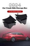 Tesla Model 3 Trunk Organizer | TPE Storage Box with Carpet Lids for 2023–2024 Highland