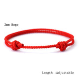 Adjustable Lucky Red Thread Best Friend Bracelet – Ethnic Nautical Rope Design