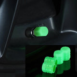 Glow-in-the-Dark Multi-Color Tire Valve Caps – Fluorescent Stem Covers for Cars, Motorcycles & Bicycles
