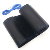 Funda para volante de cuero de fibra ultrafina: suave, duradera y antideslizante, con aguja e hilo