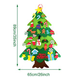 Árbol de Navidad de fieltro para hacer uno mismo con luces LED y 32 adornos: actividad divertida para las fiestas para niños