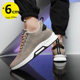 Men’s Height-Increasing Mesh Casual Shoes – Lightweight Lace-Up Sneakers for Everyday Comfort