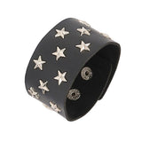 Vintage Punk Star Chain Leather Bracelet – Stylish Geometric Design for Men and Women