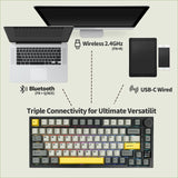 Ajazz AK820 Pro 75% Wireless Mechanical Keyboard with TFT Screen, Hot-Swappable Switches & RGB Backlighting
