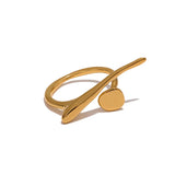 Chic Stainless Steel Minimalist Gold Ring – Stylish and Waterproof Jewelry for Women