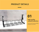 Under Desk Cable Organizer – Heavy-Duty Wire Management Rack for Clutter-Free Workspace