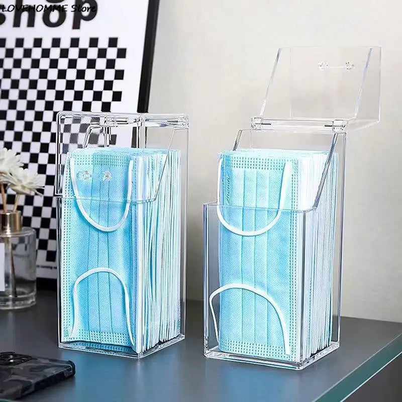 Caja de almacenamiento de mascarillas: dispensador multiusos de toallitas húmedas y pañuelos para bebés