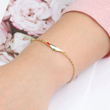 Pulsera con dijes de Palestina: pulsera de acero inoxidable de doble capa para mujer, diseño geométrico moderno