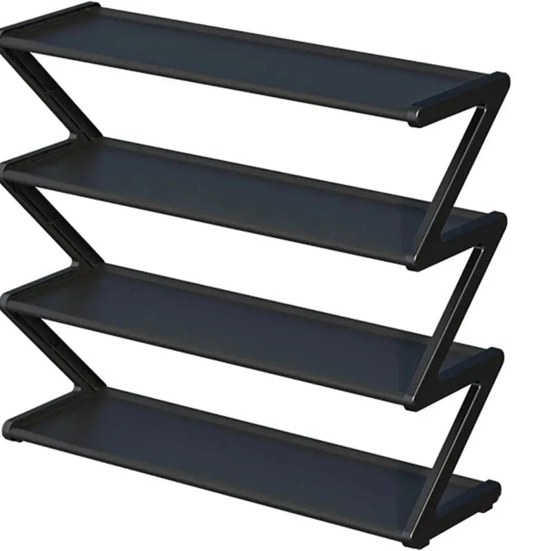 Zapatero de 4 niveles: organizador de zapatos compacto y moderno para pasillos, apartamentos y espacios de almacenamiento que ahorran espacio
