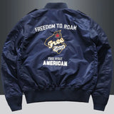 Men’s Embroidered Bomber Jacket – Military-Style Aviator Outerwear for Autumn & Winter