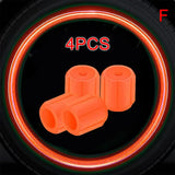 Glow in  the Dark Tire Valve Caps  Fluorescent Stem Covers for Cars Motorcycles & Bicycles