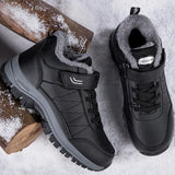 Men's Waterproof Winter Boots - Warm Ankle Snow Boots with Non-Slip Sole