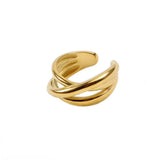 Minimalist Gold-Plated Stainless Steel Open Ring – Trendy & Elegant Jewelry for Women