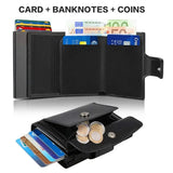 RFID Blocking Trifold Wallet for Men & Women – Slim Microfiber Leather Card Holder
