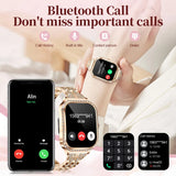 Reloj inteligente de moda para mujer con seguimiento de salud y actividad física, llamadas por Bluetooth y esferas de reloj personalizables 