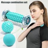 Spiky Massage Ball & Foot Roller Set - Deep Tissue Therapy for Plantar Fasciitis & Muscle Pain