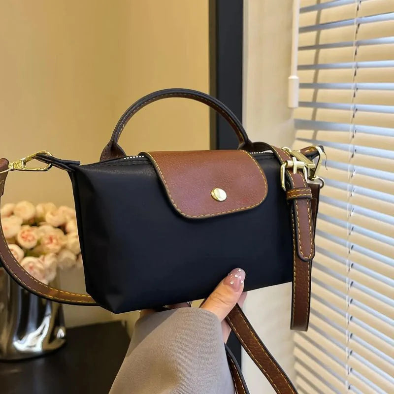 Women's Nylon Saddle Bag – Lightweight, Casual Crossbody Purse with Zipper Closure