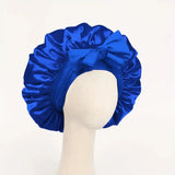 Adjustable Satin Silk Bonnet with Tie Band – Sleep Cap for Women & Men