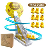 Electric Duck Climbing Toy - Musical LED Slide Track for Toddlers