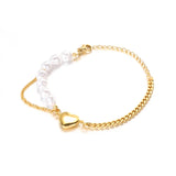 Pulsera de acero inoxidable con dijes de moda para mujer: diseño de plantas con cierre de pinza de langosta