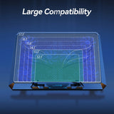 COOLCOLD Laptop Cooling Pad – 12 Quiet Fans, 12-17.3 Inch Gaming Laptop Cooler with Dual USB & Phone Holder