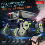 Remote Control Stunt Robot Dog with Lights, Music & Gesture Control – 4WD Toy for Kids Ages 6+