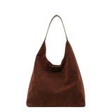 Stylish Faux Suede Shoulder Bag – Versatile, Classic Tote for Women