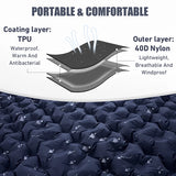 Double Inflatable Camping Mattress with Built-In Pump and Pillows – Lightweight, Waterproof Sleeping Pad for 2