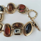 Bohemian Vintage Resin Stone Charm Bracelet