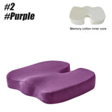 Memory Foam Coccyx Seat Cushion - U-Shaped Orthopedic Massage Pad for Car & Office