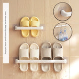 Perchero de pared para zapatillas: organizador de zapatos para baño impermeable, no poroso y con gran capacidad de carga