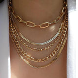 Collar vintage de varios estilos en color dorado nuevo para mujer, conjunto de collares con colgante de cristal multicapa de estilo bohemio y moderno, regalos de joyería
