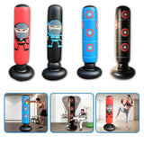 Inflatable Punching Bag for Adults & Kids - 160cm PVC Kickboxing Training Bag
