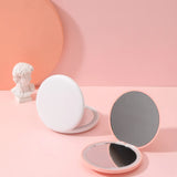 Personalized LED Makeup Mirror – 2-Sided Folding Compact Mirror with Light