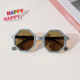 Gafas de sol redondas esmeriladas vintage para niños con protección UV400: protección solar elegante para niños