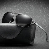 Men’s Polarized Sunglasses – UV400 Protection & Classic Rectangular Design