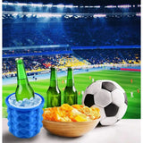 Silicone 2-in-1 Large Ice Bucket and Ice Cube Tray with Lid