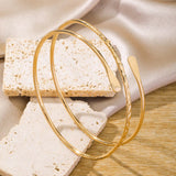 Adjustable Geometric Gold Arm Cuff Bracelet for Women