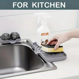 Alfombrilla de silicona para grifos: bandeja para fregadero de cocina y almohadilla para secar jabón y esponjas