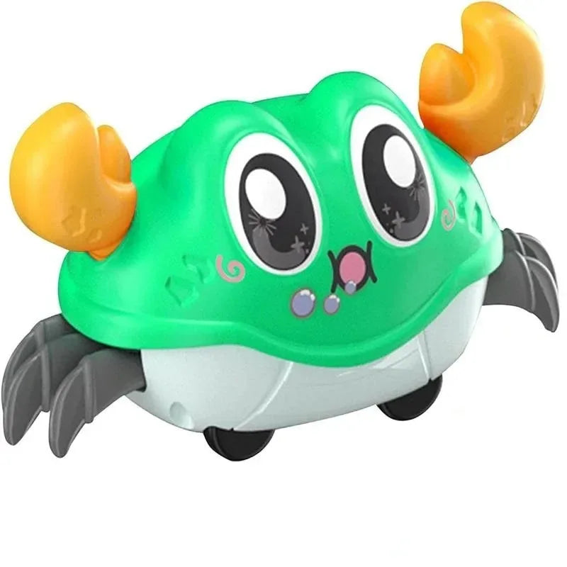 Interactive Crawling Crab Toy for Toddlers – Sensory Tummy Time Baby Toy with Double Pull-Back Movement