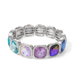 Gold Crystal Beaded Bohemian Elastic Bracelet for Women