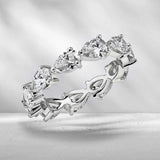 Elegant 925 Sterling Silver Diamond Wedding Ring for Women