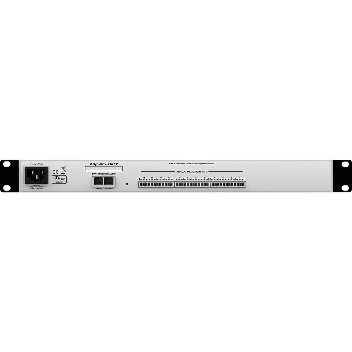 Dante 12-Channel Analog I/O Expander for Symetrix DSP Audio Systems