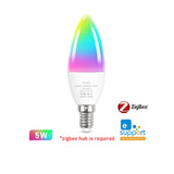 Smart WiFi & Zigbee LED Light Bulb | RGB + Warm & Cool White | E27/E14/GU10 | Alexa & Google Home Compatible