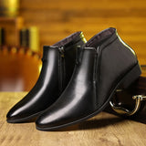 Men’s Retro Chelsea Boots – Luxury Brown Zipper Ankle Boots for Casual and Motorcycle Style