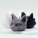 Three-Eyed Cat Gothic Scented Candle – Halloween Aromatherapy & Home Décor