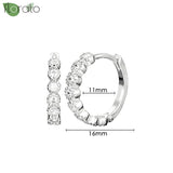 Sterling Silver Zircon Hoop Earrings for Women – Elegant Star & Heart Design